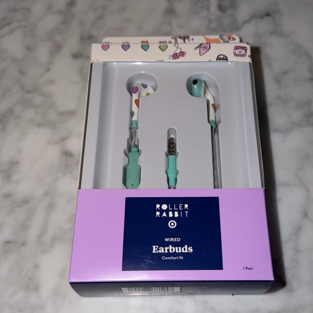 Roller Rabbit x Target Disco Hearts Wave Wired Earbuds